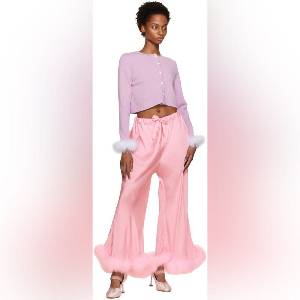 Sleeper Boudoir Feather Embellished pants - Size M-XL